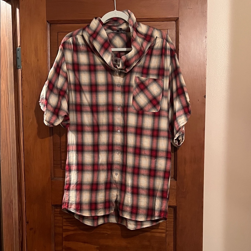 Vince Multicolor Plaid Shirt